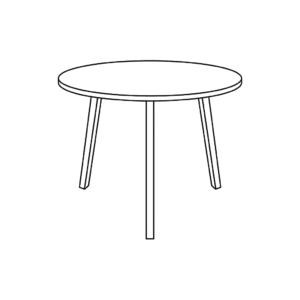Table Kadix pieds inclinés en hêtre naturel ou teinté